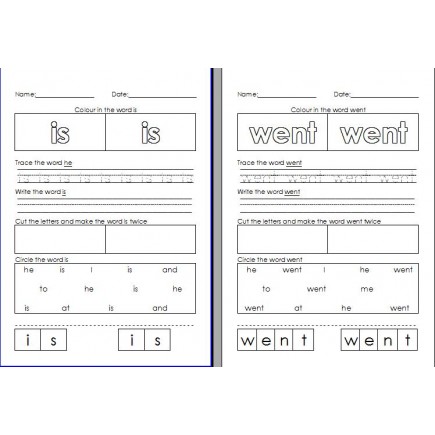 101 Words - Spelling, writing, tracing, word recognition